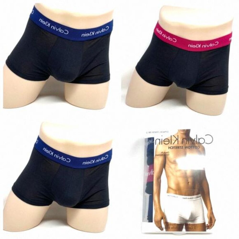 💖MEGA SALE💖Calvin Klein Men 3 Pack Soft Cotton NU2664916 Black Trunk Stretch